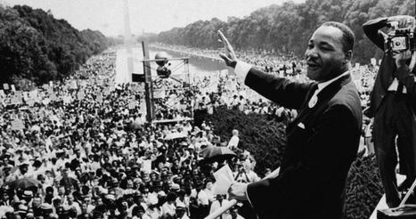Martin Luther King desde las escalinatas del Monumento a Lincoln en Washington en 1963