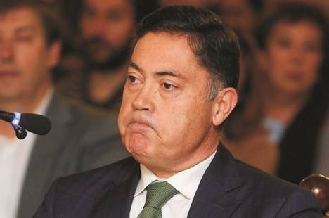 Marcos Martínez, sucesor de Isabel Carrasco en la presidencia de la Diputación de León, durante el juicio. EFE