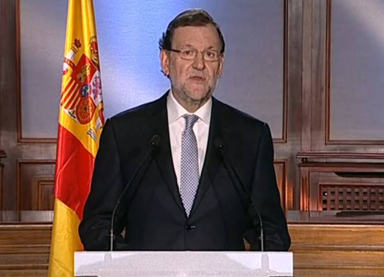 Mariano Rajoy durante su comparecencia en Béjar