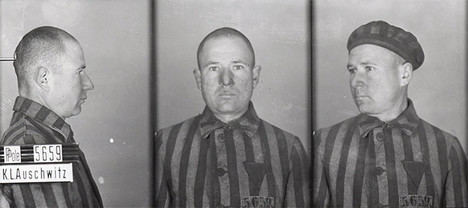 San Maximiliano Kolbe (1894-1941) en Auschwitz.