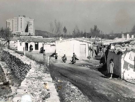 Barrio de Llefià en Badalona, 1952. (Foto: Josep Cortines, Museo de Badalona).