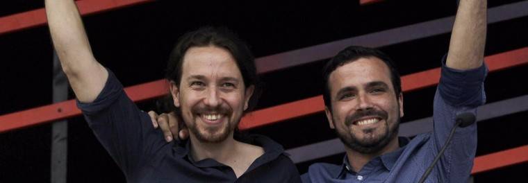 Pablo Iglesias y Alberto Garzón. - Imagen EFE