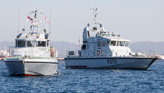 El HMS Dagger” y el “HMS Cutlass, las nuevas patrulleras inglesas en Gibraltar. (Foto: https://noticiasgibraltar.es/categoria/royal-navy)