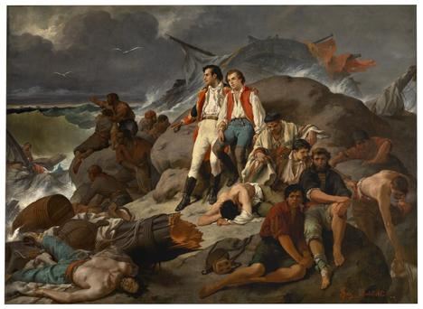 'Episodio de Trafalgar', óleo de Francisco Sans Cabot, 1862. Museo del Prado, Madrid