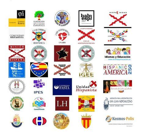 Logos de las distintas asociaciones culturales de carácter hispánico.