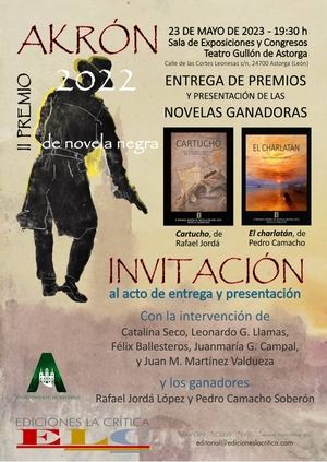 Entrega de premios y presentación de las novelas ganadoras del II PREMIO AKRÓN DE NOVELA NEGRA