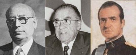 Enrique Tierno Galván, Santiago Carrillo Solares y SM el Rey Juan Carlos en los años 80. (Montaje fotográfico de La Crítica).