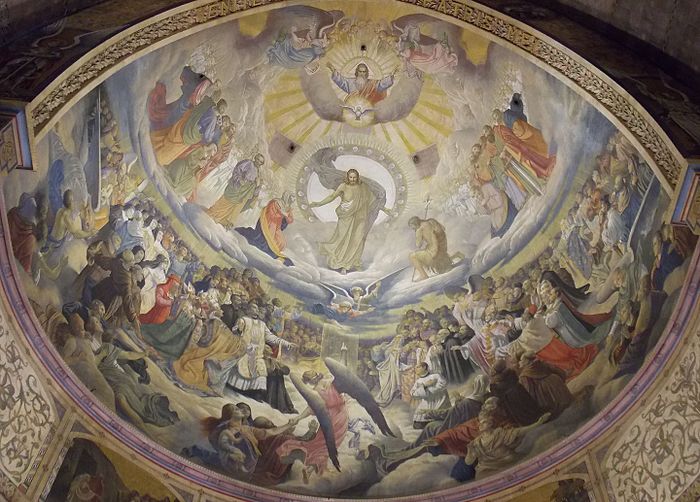 'El triunfo de los justos'. Ábside de la basílica del Sagrado Corazón en Gijón. (Foto: Wikipedia).