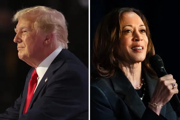 Donald Trump y Kamala Harris. (Foto: https://www.nytimes.com/2024/07/21/).