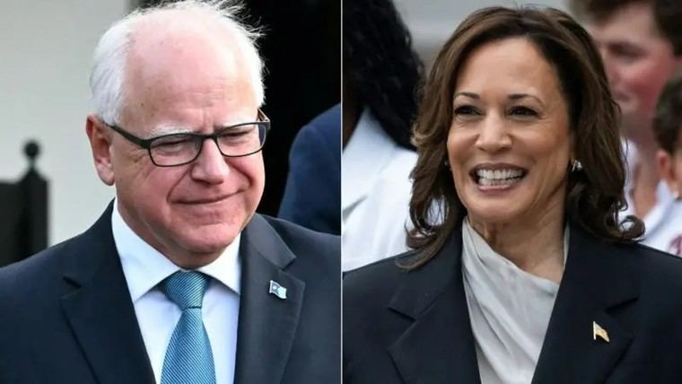 Tim Walz y Kamala Harris. (Foto: https://www.bbc.com/mundo/ Getty Images).