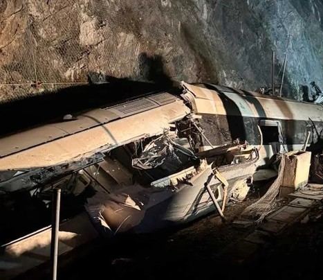 El trágico accidente ferroviario de Ademuz. (Foto: https://www.aragondigital.es/).