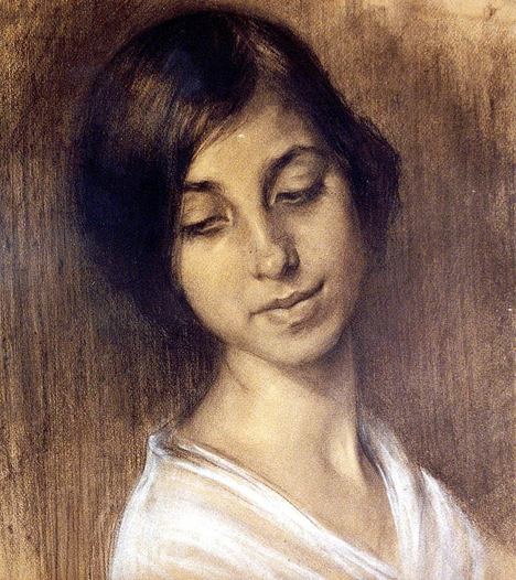 Posible autorretrato de Aurelia Navarro, (Granada, 1882 - Córdoba, 1968). (Fuente: https://cuadrosconhistoria.wordpress.com/).