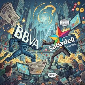Cuando los gigantes compiten y el Estado impone: BBVA, Sabadell y la batalla del relato