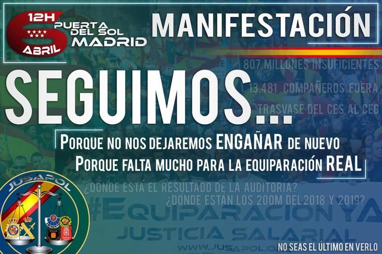 Convoca Jusapol: todos a Madrid