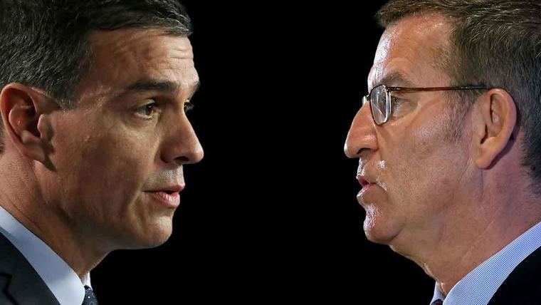 Pedro Sánchez y Alberto Núñez Feijóo. (Foto: https://www.elperiodico.com/es/ Archivo)