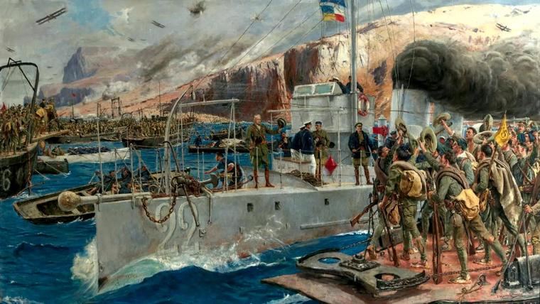 'El desembarco de Alhucemas' (José Moreno Carbonero, 1929). Museo del Ejército
