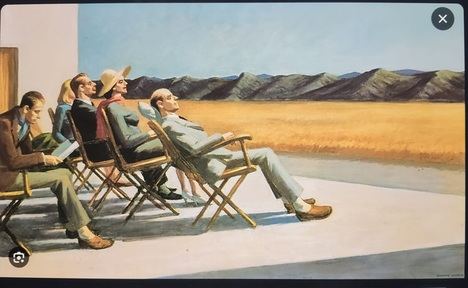 Edward Hopper, 'Gente al sol' 1960