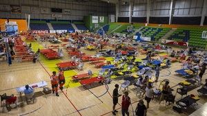 Escuela de Policía de Ávila refugia a los evacuados por incendios. (Foto: El Español)