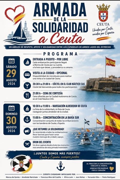 La «Armada de la Solidaridad» partirá hacia Ceuta el 29 de agosto
