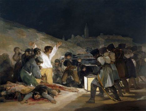 El 3 de mayo en Madrid  (1814). Francisco de Goya. (Museo del Prado de Madrid).