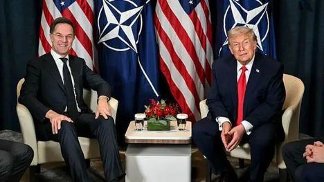 Trump y el jefe de la OTAN, Mark Rutte, en la cumbre de Davos. (Foto: https://www.bbc.com/).