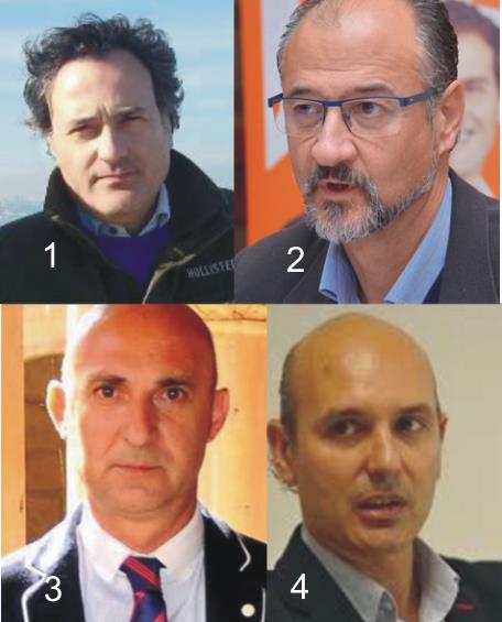 1. Miguel Ángel González;  2. Luis Fuentes;  3. Juan Carlos Fernández;  4. Sadat Maraña