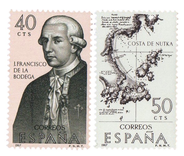 Juan Francisco de la Bodega y Quadra-Mollineda, 1743 –  1794. (Imagen de filostamp.wordpress.com).