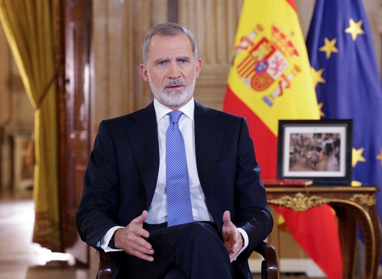 S.M. el Rey de España, Felipe VI desde el Palacio Real de Madrid. (Foto: Casa Real).